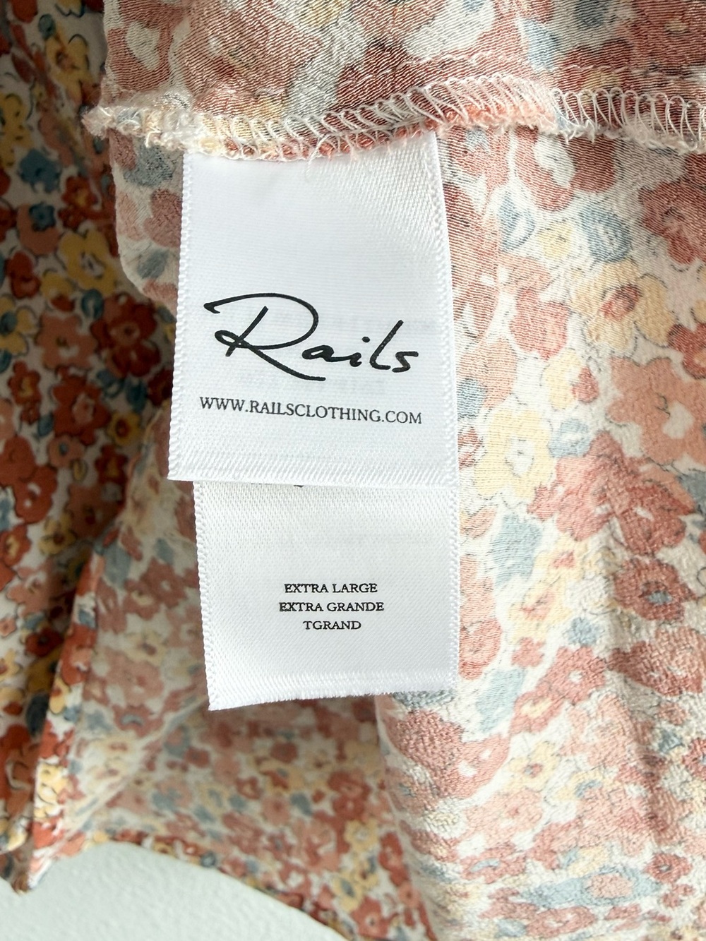 RAILS “Addison" Wildflower Smocked Tiered Mini Skirt Size XL - Picture 6 of 10
